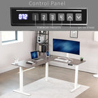 VIVO Electric Corner 63 x 55 inch L-Shaped Standing Desk, Memory Height - Image 5