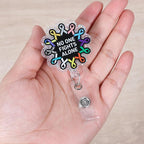 No One Fights Alone Cancer Ribbon Nurse Badge Reel, Cancer Awareness - Image 4