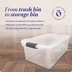 HOMZ 2-Pack Latching Lid, Large Clear Plastic Storage Bins - Image 7