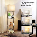 RUNTOP Plus Floor Lamp with Shelves, Modern Shelf Floor Lamp with 15W 3CCT LED - Image 3