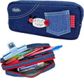 Haumei Canvas Pencil Case Large Capacity, Big Denim Pen Pouch by Unknown