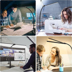 ShineTech Led Desk Lamp for Office Home, Bright Double Head Desk Light - Image 4