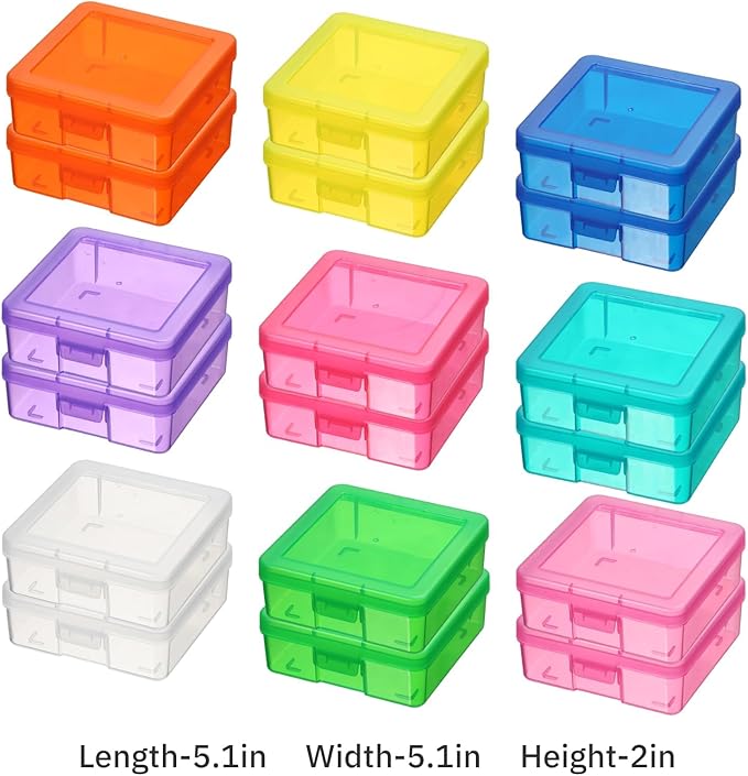 novelinks Stackable Plastic Clear Storage Box Containers - Image 4