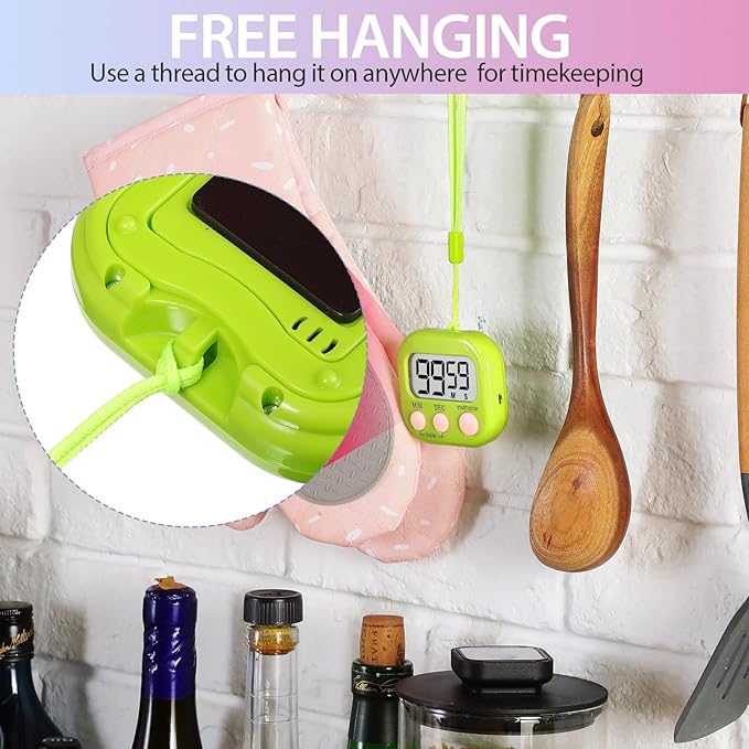 Weewooday 24 Pcs Digital Kitchen Timer Magnetic Timer Bulk On/Off Switch Minute - Image 7