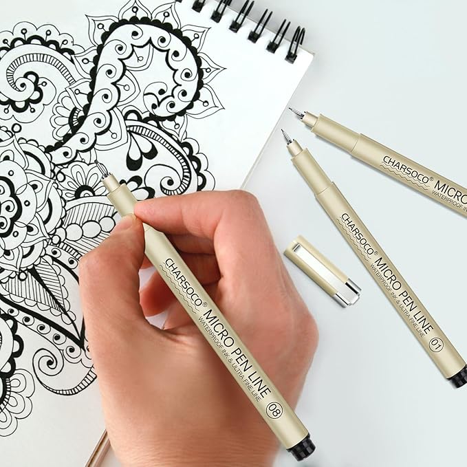 CHARSOCO Arts Sign Brush Pen, Felt Tip Water Based Ink - Image 7