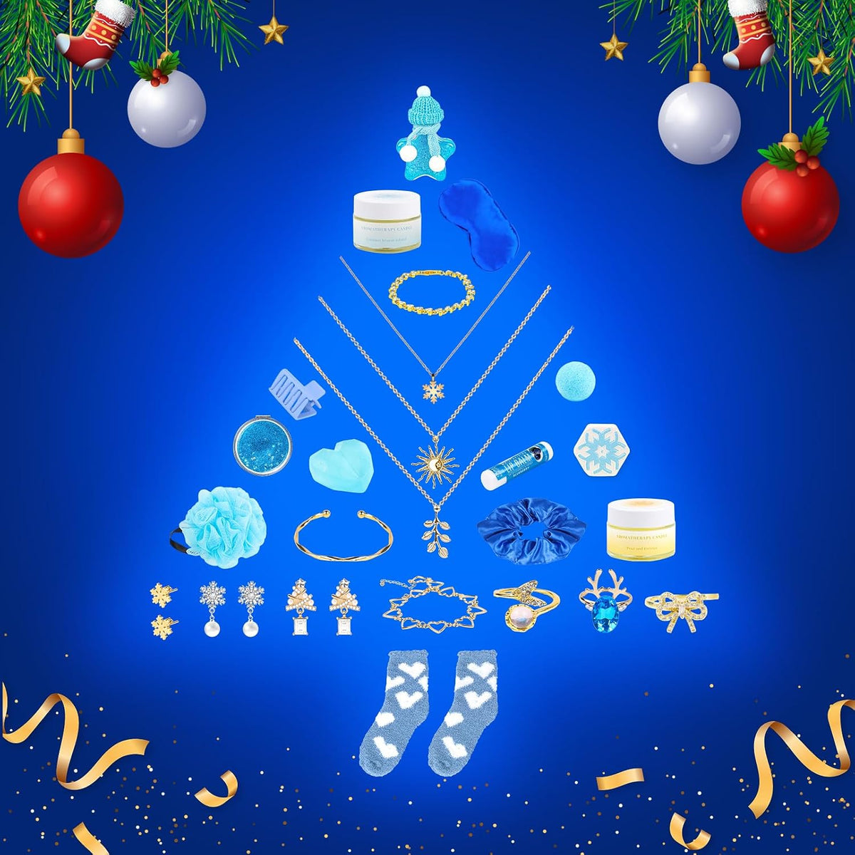 EULRGAUS Advent Calendar 2026, 24 Days Jewelry and Spa Gifts for Teen Girls