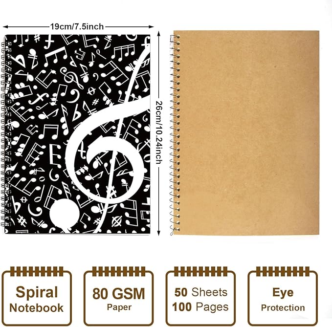 MAXCURY Blank Sheet Music Composition Manuscript Staff Paper Art Music Notebook - Image 2