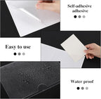 48 Pack 4" x 6" Index Card Holder Adhesive Plastic Label Holders Clear Tote Bag - Image 3