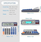 Desktop Calculator Extra Large 5-Inch LCD Display 12-Digit Big Number - Image 4