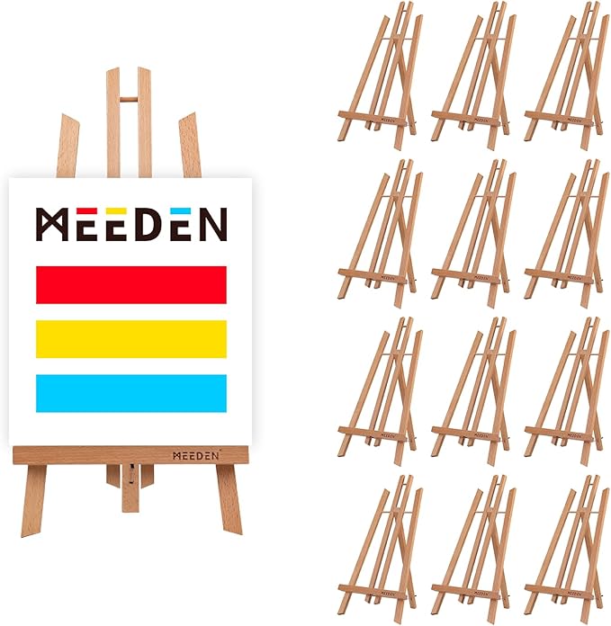 MEEDEN 20 Inch Tabletop Easel: 12 Pack Beech Wood Easel by MEEDEN