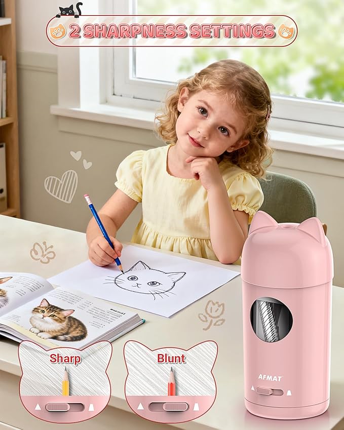 AFMAT Electric Pencil Sharpener, Pencil Sharpener - Image 5