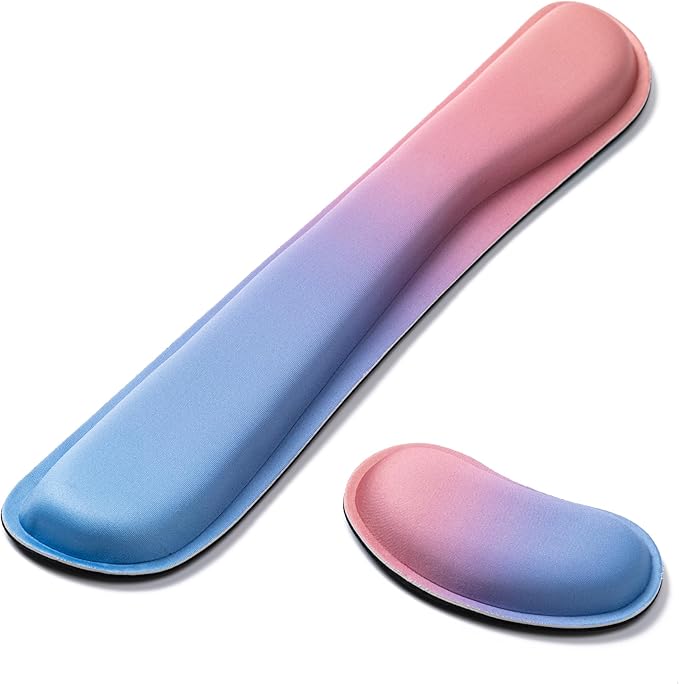 Hoewina Keyboard Wrist Rest, Ergonomic Wrist Rest, Superfine Fabric and Gel by Hoewina
