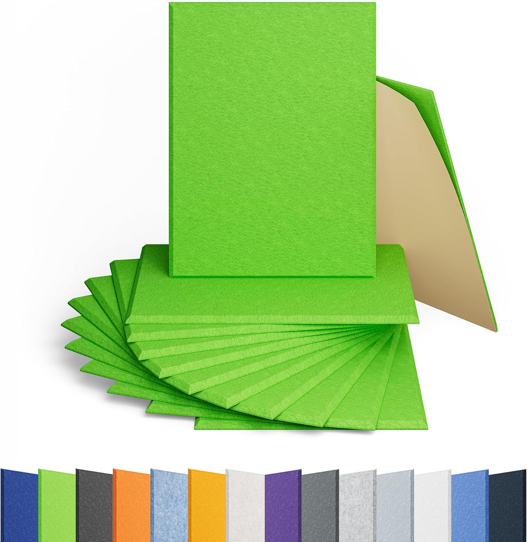 Amantech 12 Pack Acoustic Panels Self Adhesive Sound Proof Foam, High Density