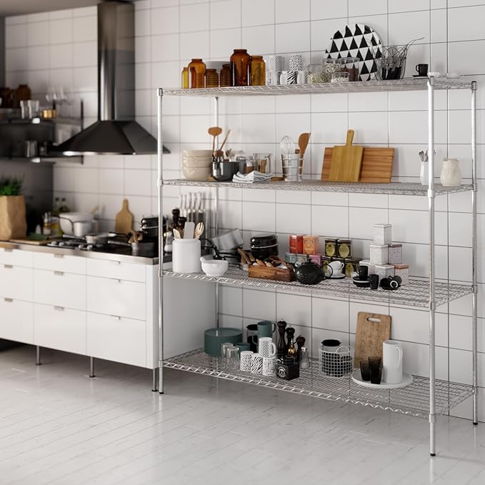 Regal Altair 24" Deep x 72" Wide x 74" Height Wire Shelving Kit | 4-Tier | NSF - Image 5