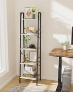 Hzuaneri Ladder Shelf, Bookshelf Bookcase, Freestanding Corner Storage Shelve - Image 7