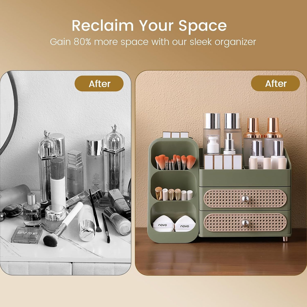 Aveniee Makeup Organizer with Drawers for Vanity, Big Cosmetic Perfume Makeup...