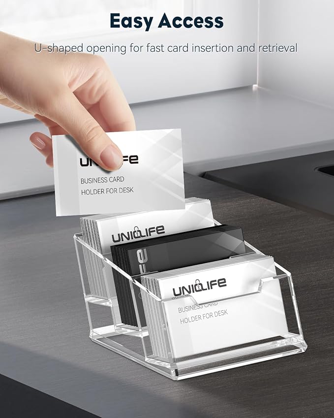 Uniclife Acrylic Business Card Holder - Image 3