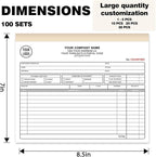 Custom Invoice Book with Logo 50 Set Personalized Receipt Books Customized - Image 2