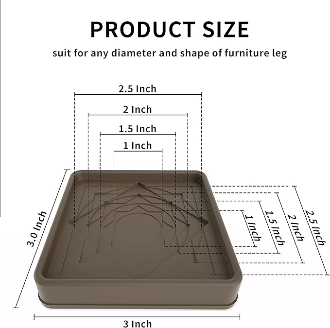 Furniture Coasters, Rubber Furniture Feet - Image 3