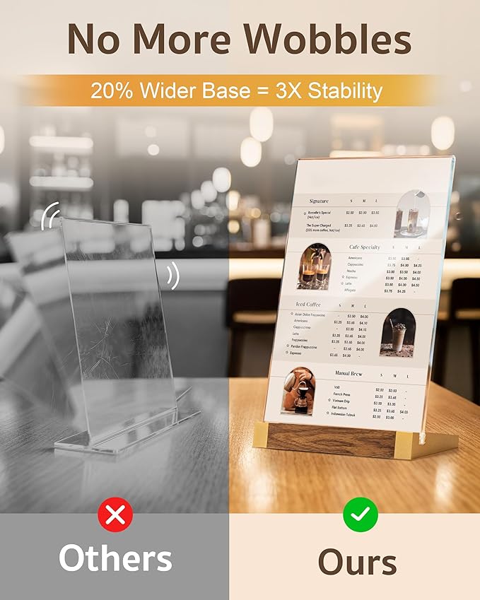 1 Pack Acrylic Sign Holder 8.5 x 11 Inch - Image 2