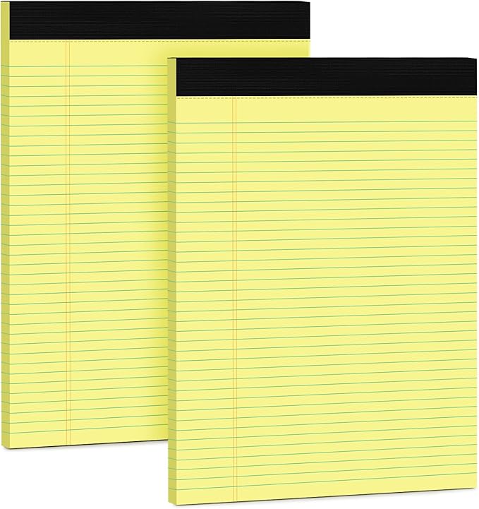 Yellow Note Pads 8.5 x 11 College Ruled Legal Pads 8.5 x 11 Notepads Yellow by Aidunmis