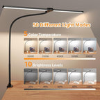 ShineTech Led Desk Lamp for Office Home, Bright Double Head Desk Light - Image 2