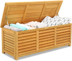 vingli 47 gallon wood deck box (natural), main product view