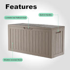 EasyUp 90 Gallon Deck Boxes Waterproof, Outdoor Large Storage Boxes - Image 4