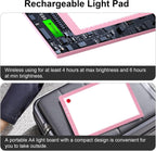 xvv rechargeable tracing board, ultra-thin light pad with, side view