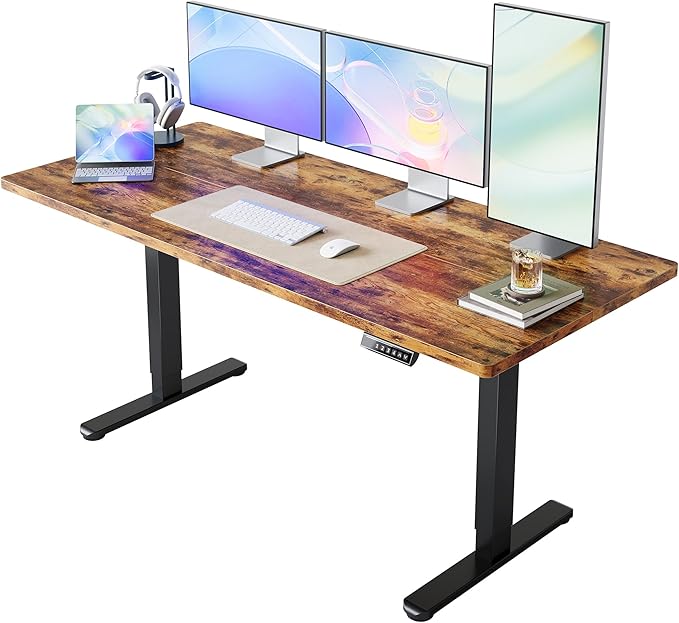 HUANUO 63 x 28 inch Electric Standing Desk Adjustable Height, 4 Memory Height by HUANUO