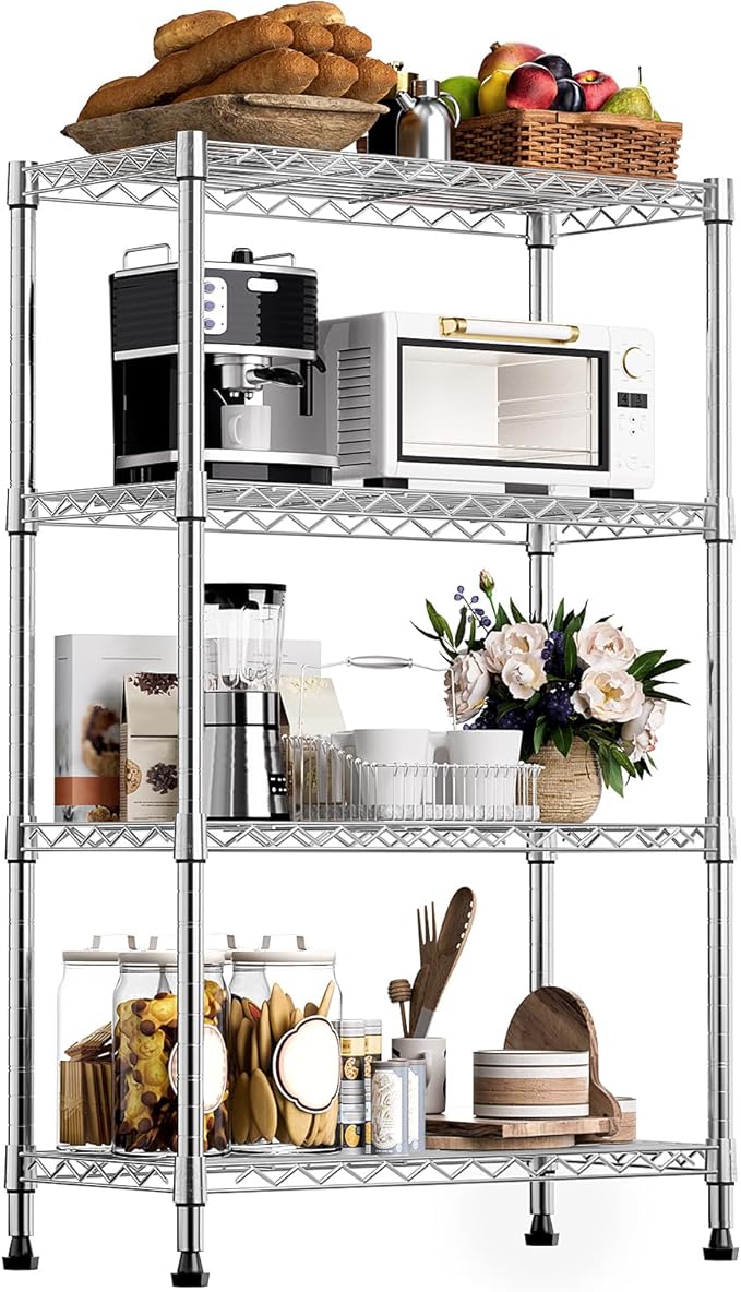 M MZG 1000 lbs Storage Shelving Steel Heavy Duty 4-Tier Utility Shelving Unit by MEIGAOPLASTICANDMETALHKCOLIMITED