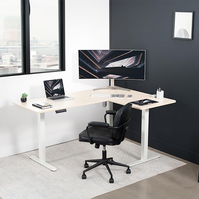 VIVO Electric Corner 63 x 47 inch L-Shaped Standing Desk, Memory Height - Image 7