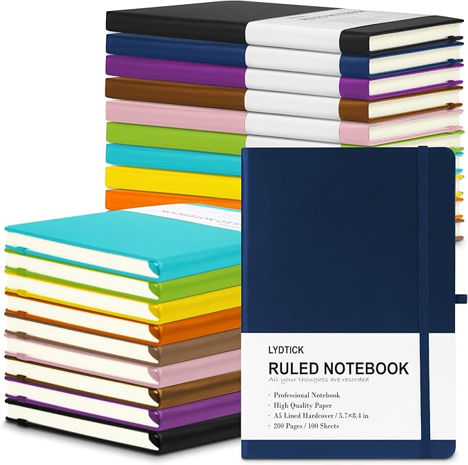 LYDTICK 20 Pack Journals for Writing College Ruled Notebooks Journal in Bulk by LYDTICK