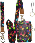 Bolimoss Cute Dog Paw Print ID Card Holder by BOLIMOSS