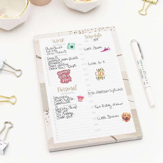 bloom daily planners Timed Work & Personal To Do List Planning Pad - Image 6