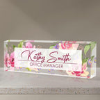 Personalized Name Plate for Desk, Custom Desk Name Plate, Acrylic Name Plate by EOBIBIFUN