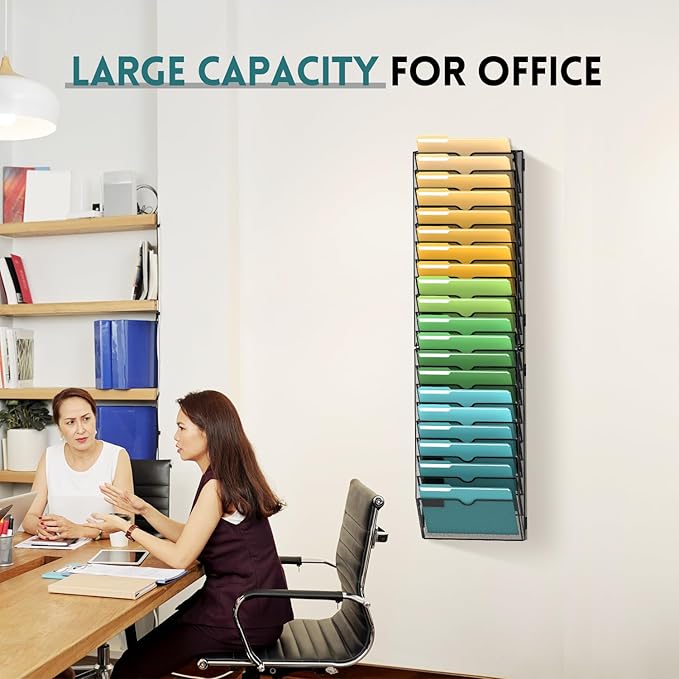 SUPEASY Wall File Organizer Mesh Office Mail Holder, Hanging Wall Organizer - Image 2