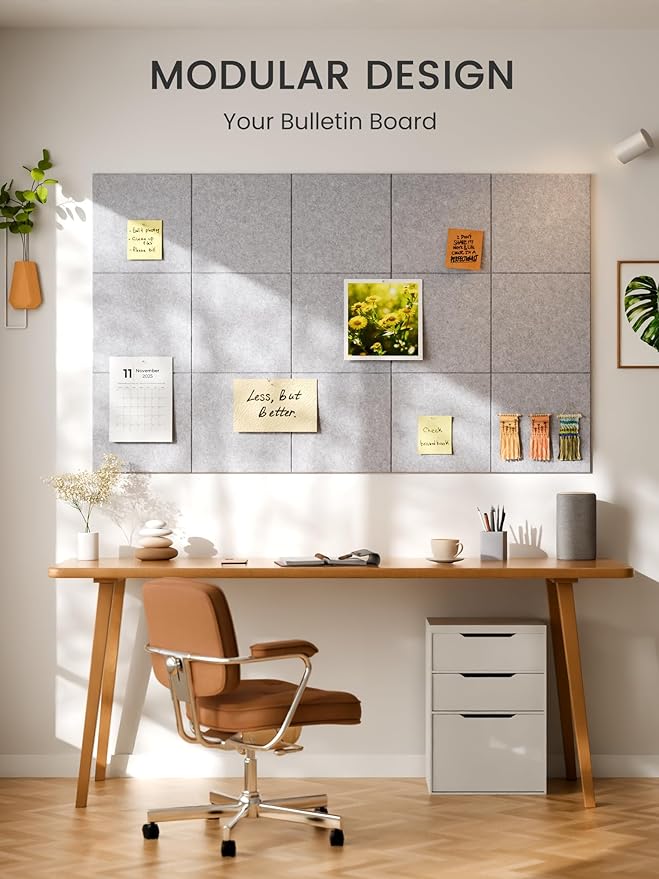 Bumusty Large Felt Bulletin Board 48" x 36" Cork Board Alternative-12 Pack - Image 6