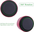 Hennaja Round Leather Art Supply Organizer, Remote Control Holder, 360 Degree - Image 4