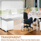HOMEK Large Office Chair Mat for Hardwood Floor- 46" x 72" Clear Computer Desk - Image 6