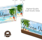 Artblox Personalized Office Desk Name Plate and Business Card Holder | Clear - Image 8