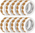 Perco Kraft Brown 1-Inch Perforated Circle Dot Sticker Labels — 10 Rolls