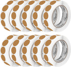 Perco Kraft Brown 1-Inch Perforated Circle Dot Sticker Labels — 10 Rolls
