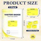 3 Pack of 900 Visitor Badges Stickers Visitor Log Book - Image 2