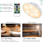 Warm Color LED Closet Lights Motion Sensor Puck Light, USB Rechargeable Battery - Image 4