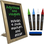 Excello Global Products Rustic Tabletop Chalkboard: Includes 4 Liquid Chalk by ExcelloGlobalProducts