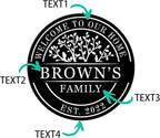 Welcome to Our Home Metal Sign, Personalized Family Name Tree of Life Sign - Image 9