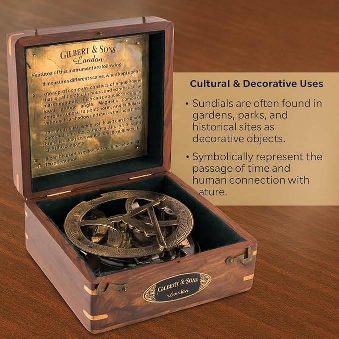Top Grade 5-Inch Sundial Vintage Nautical Marine Compass - Image 5