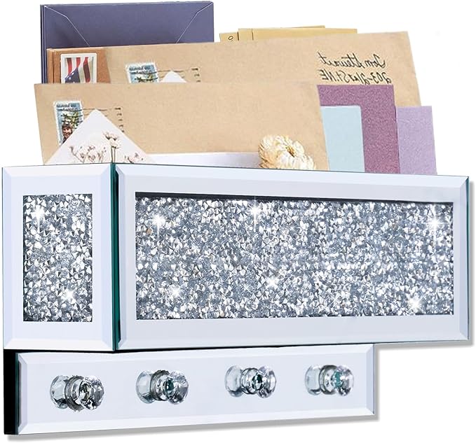WALTSOM Crushed Diamond Key and Mail Holder by WALTSOM