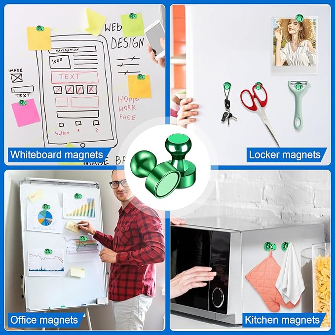 LOVIMAG Fridge Magnets 20Pcs Refrigerator Whiteboard Small Strong Magnet - Image 2